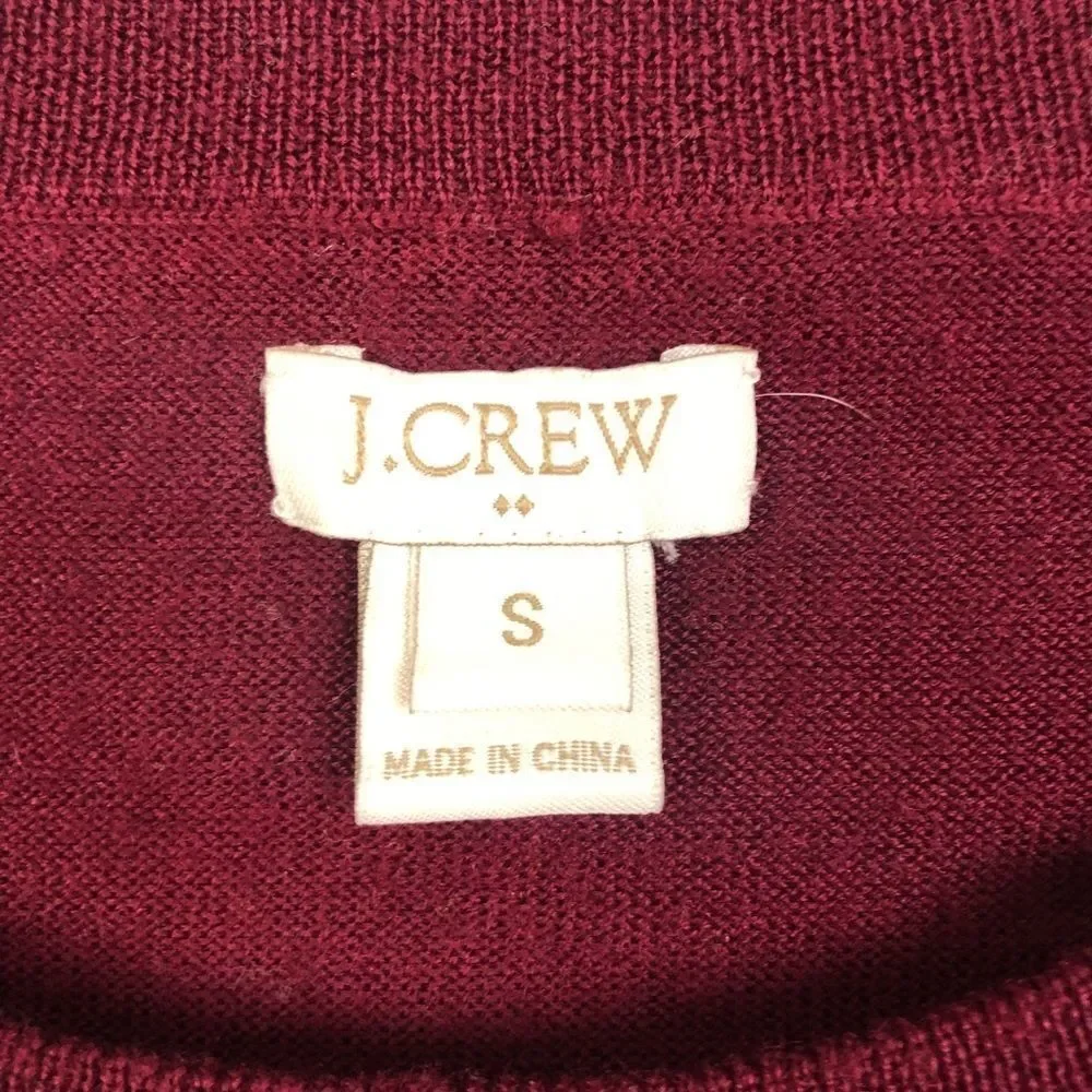 J. CREW | Merino Wool Sweater Burgundy Small